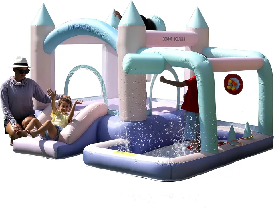Bounce House Slide Kids Bouncy Castle s loptičkou Dreamy Jumper so vzduchovým dúchadlom pre mokré a suché viacúčelové aplikácie