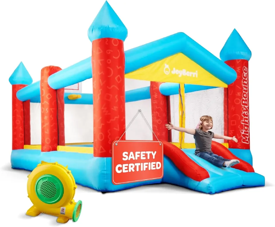 Bouncy House 16.8 'x8,9' Ft Extra veľký nafukovací odrazový dom pre deti a dospelých s basketbalom volejbalu vzduchu volejbalu