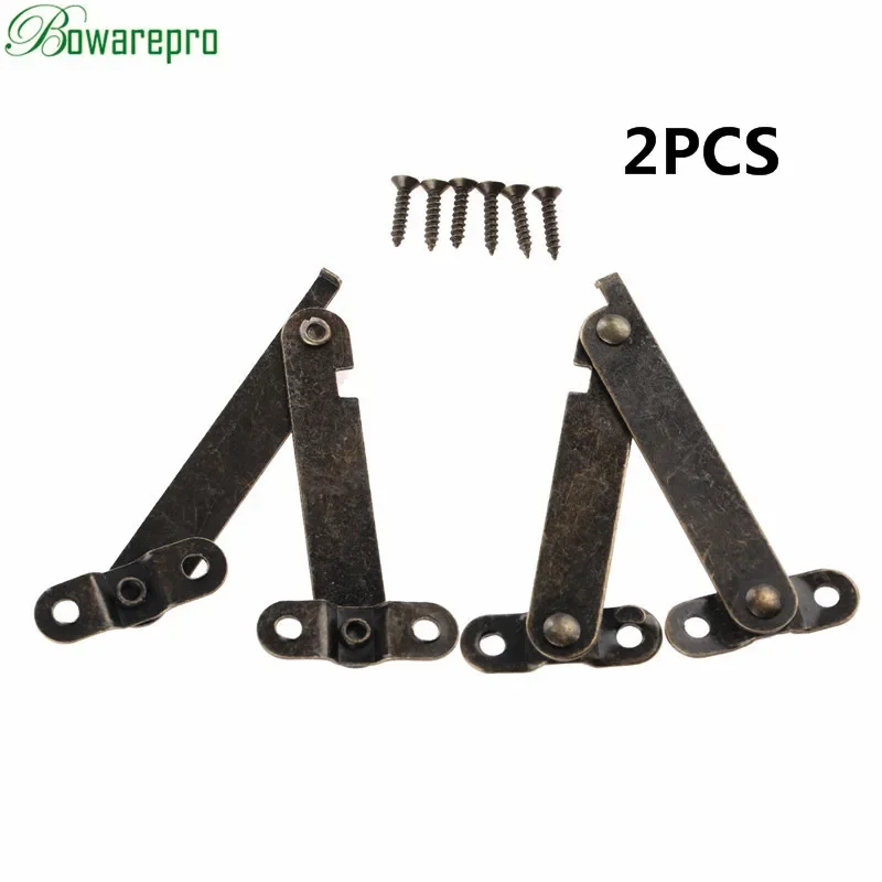 Bowarepro skrinka skriňový dverový nábytok nábytok zdvihla veka veka Zostaňte podporný závesný nábytok Hinges Jewelry Box Hardware 61 mm