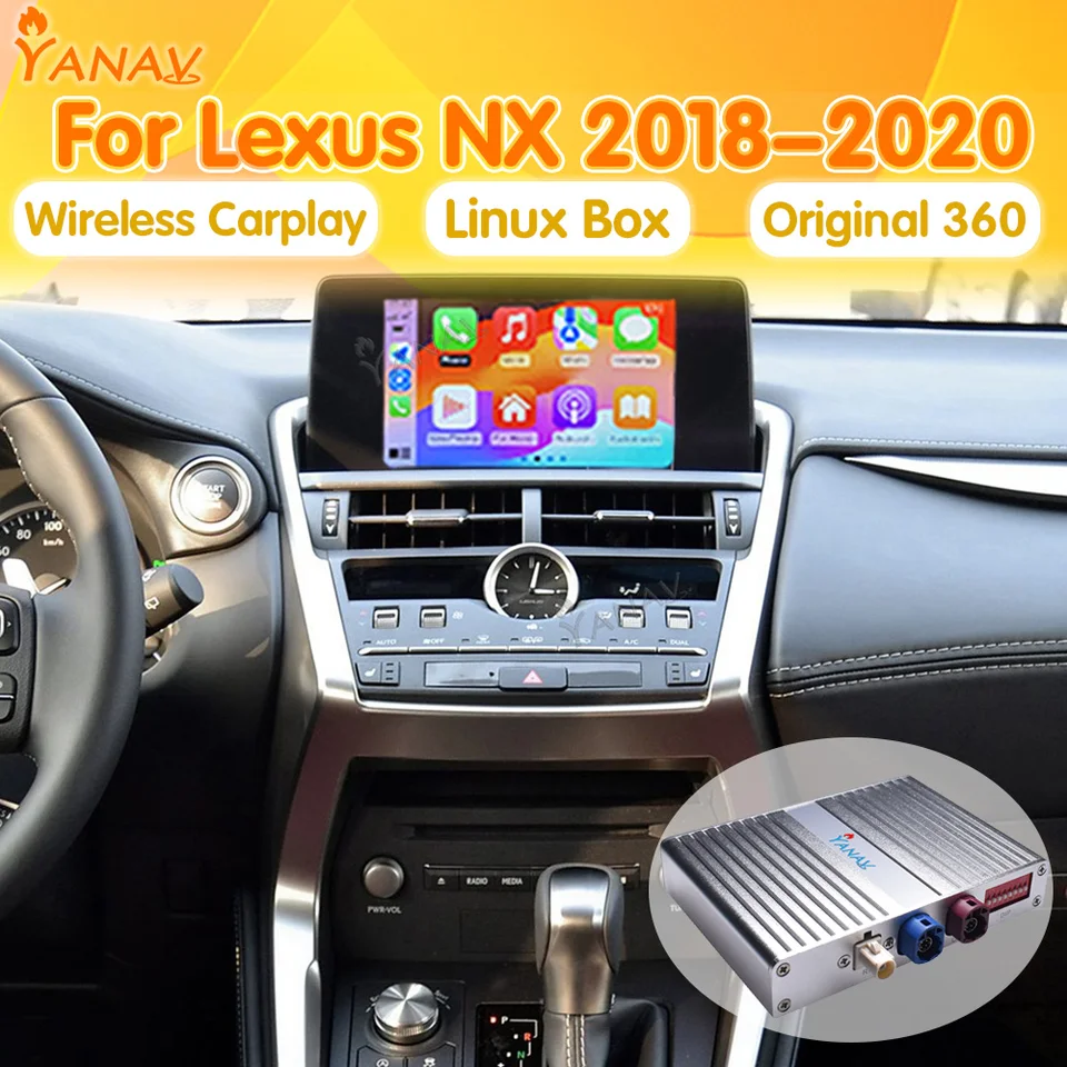 Box rozhrania Linux pre Lexus NX 2018-2020 OEM 8-palcová obrazovka Android Auto Auto bezdrôtové bezdrôtové oprávnenie Originálne funkcie Zrkadlo