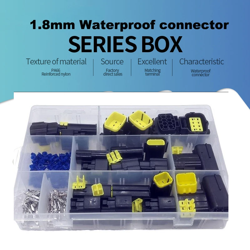Boxed 1 2 3 4 6 8 10 12 16 16 16 Pin1 Denso Auto nepremokavý konektor Elektrická zástrčka pre objímku vozidla zapečateného vozidla