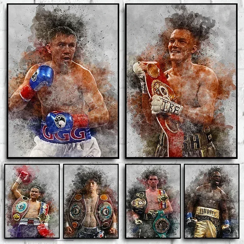 Boxing Art Mike Tyson plagát graffiti boxer figúrky výtlačky plátno maľba nástenné umenie Obrázok moderná obývacia izba