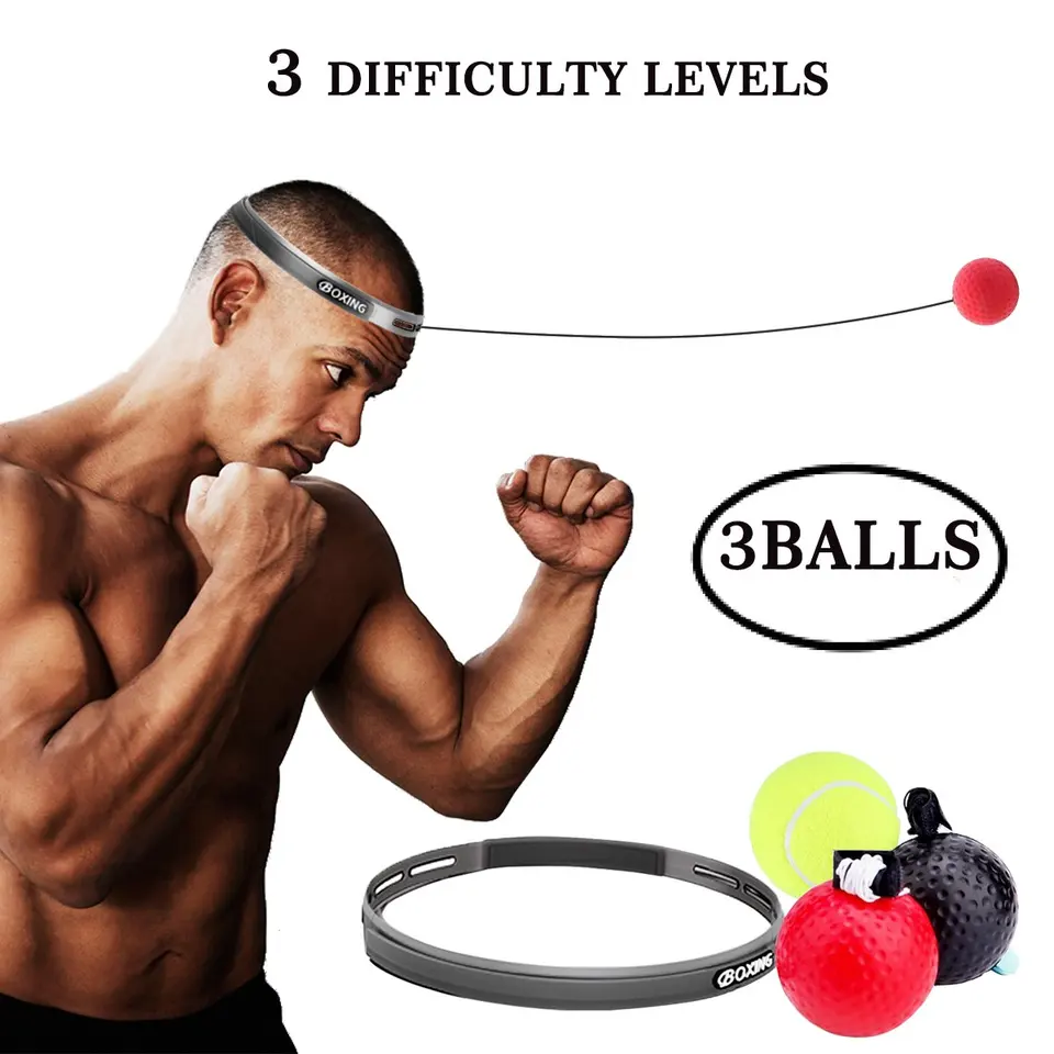 Boxing Fight Ball On String Reflex Fitness Punching Head Bands Set Zlepšujúca rýchlosť reakcia MMA Training Gól Accessories