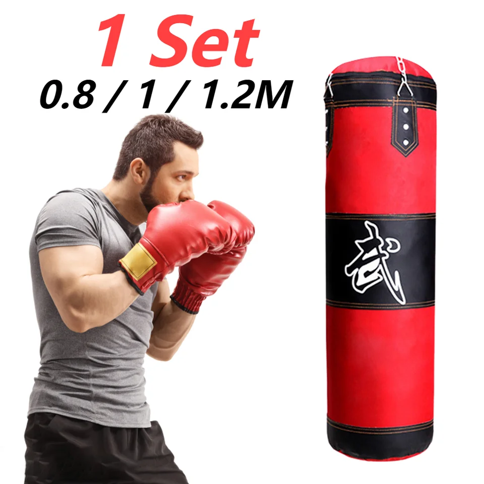 Boxing Heavy Punch Bag Punch Sand Bag Trvalá s kovovým reťazcom Hook Carabiner Fitness Training Hook Kick boj karate taekwondo