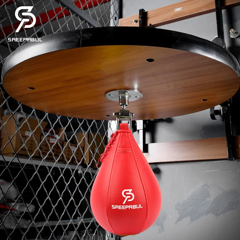 Boxing Hruška PU Speed ​​Ball s otočným punčovým taškou Punching Boxeo Speed ​​Bag Punch Fitness Training Ball Gym
