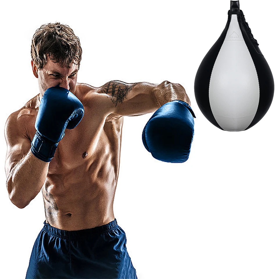 Boxing Speed ​​Ball Hanging Boxing Ball Pu Kožený box Reflex loptičku Stres Stres Relief Box Štrajkovacia taška pre Muay Thai Training