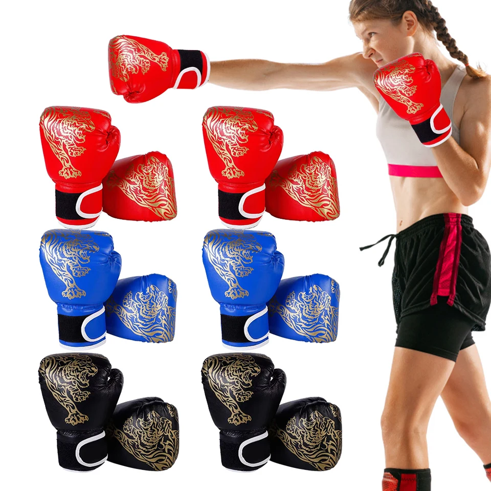 Boxingové rukavice Pohodlné kickboxové rukavice PU kožené profesionálne boxerské rukavice bojujúce Taekwondo Ratricts za výcvik vbalu s pieskom