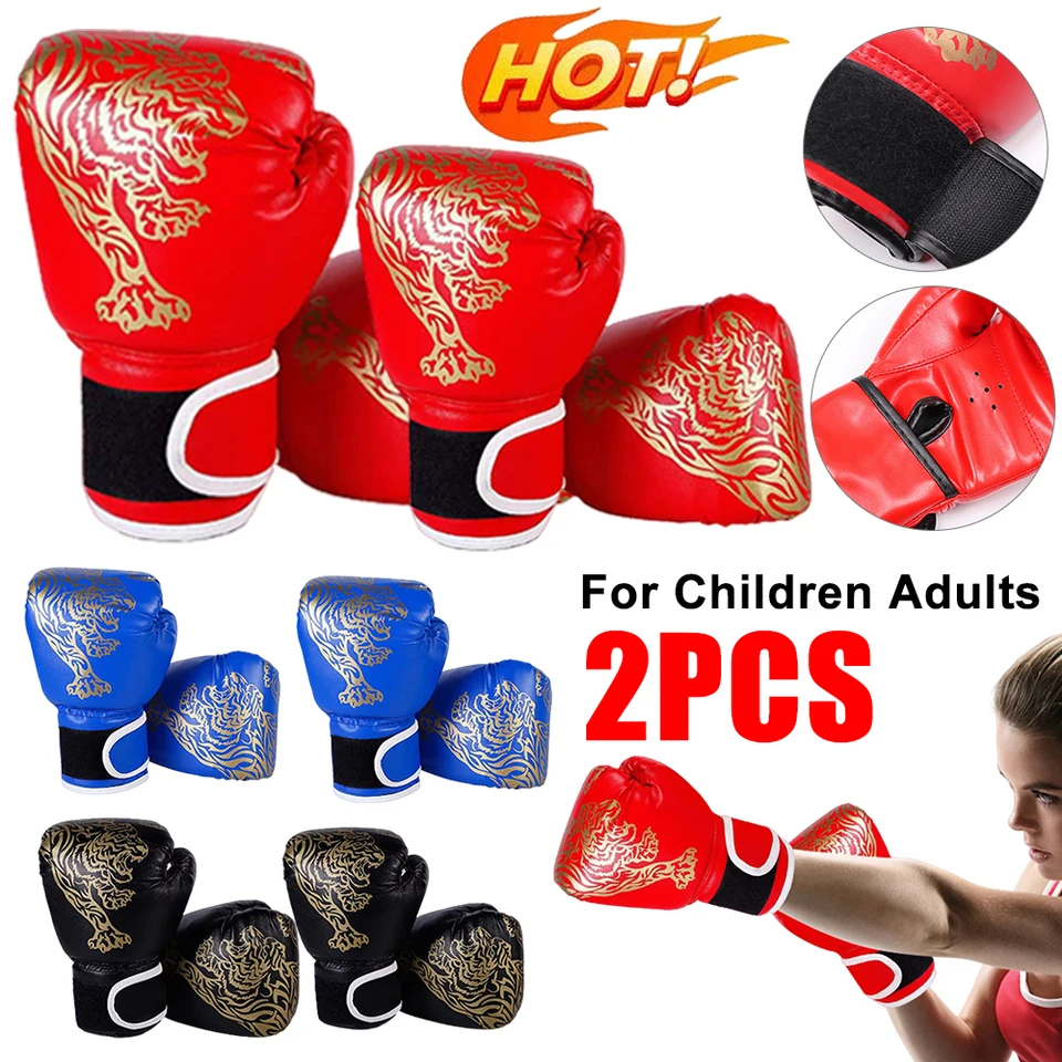 Boxingové rukavice pre deti dospelí Muži ženy Kopa karate Muay Thai Guantes de Boxeo Fight Mma Sanda Dierovanie výcvikových rukavíc