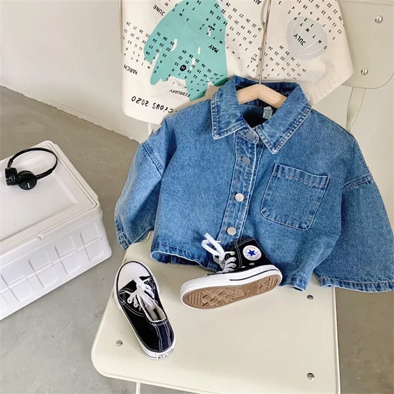 Boys Coat bunda bavlnené vrchné oblečenie Overcoat 2023 Jean Spring Autumn Sport Teenagers Detské teplé oblečenie