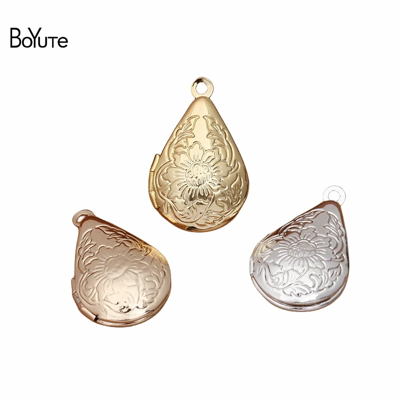 Boyute (10 kusov/veľa) 15*24*7mm kov kovový kovový kvet v tvare vody plávajúce plávajúce šablóna Pendant Charms pre výrobu šperkov