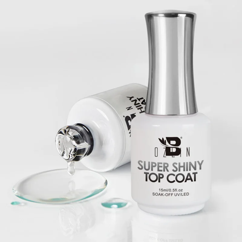 Bozlin 15 ml super top coat funkcia gél bez vymazania matný horný gél priehľadné namočenie UV LED LED na nechty manikúrové gélové lano lana základného náteru