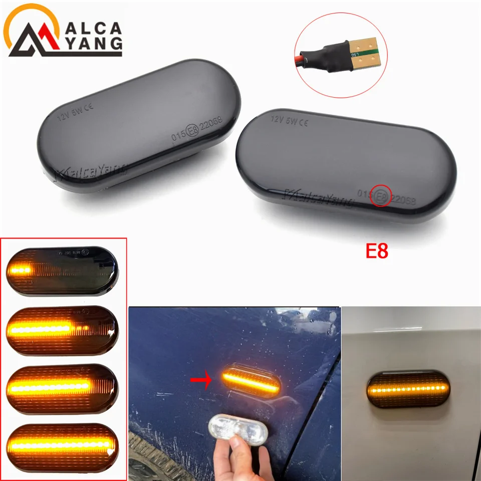 Bočná markerová LED Dynamic Turn Signal Light Bliber Indikátor blinker pre Ford C-Max Fiesta Focus MK2 Fusion Galaxy pre VW Polo