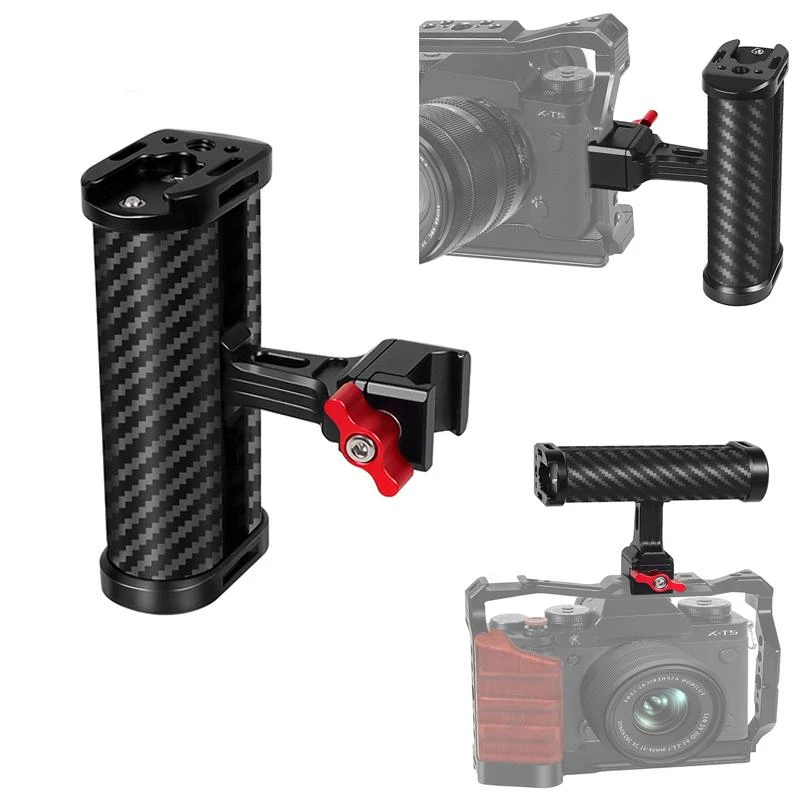 Bočná rukoväť priľnavosť klietka Klietka Horná rukoväť Rukoväť pre NATO Rail Quick Release Clamp CLAMP OBUV pre držiak Sony Canon Nikon DSLR
