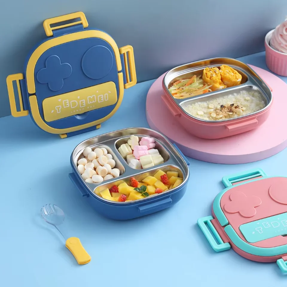 BPA Free Metal 2 3 Oddeľovanie detských obedových škôl Kampovanie Vyberte nádobu na jedlo z bento
