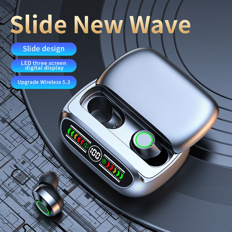 BQ50 Wireless TWS Bluetooth Headset RUDULING LED slúchadlá LED uchy