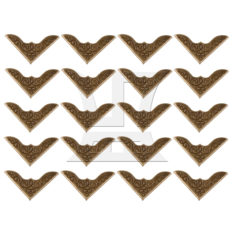BQLZR 20 PCS Antique Book Corner Iron Guard Edge Covers 0,91 