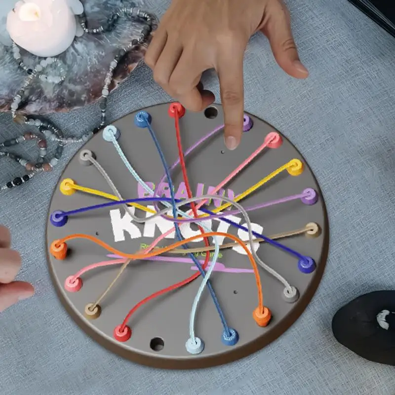 Brainy Knots Game náročná myseľ Stratégia stolová hra pre deti lano Untying skoré vzdelávanie stolová hra pre batoľatá dievčatká rodina