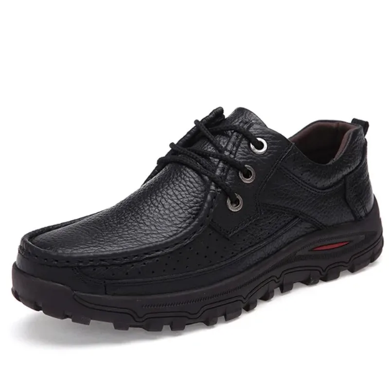 Brand Men Shoes ručne vyrobená vysoko kvalitná kožená topánka skĺznutá na pohodlie business Man leastné topánky veľké veľkosti 47 48