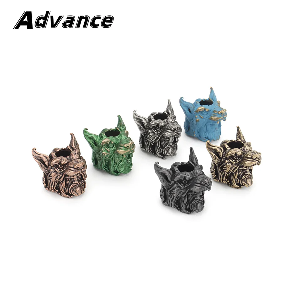 Brass Wolf Head Bead DIY Tools