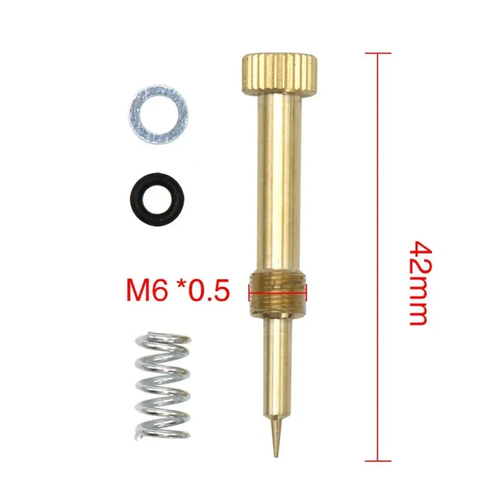 Brassová skrutka palivovej zmesi vzduchových palivov pre MIKUNI VM22 CARB OFFORE ATV BIKE pre YBR 125 2005-2010 pre YBR 125 2012