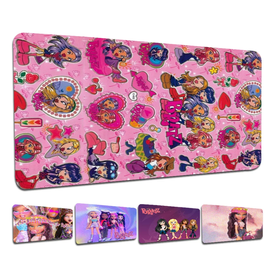 Bratz Dolls 80x30cm XL Lockedge Zhustá podložka myši nadmerne nadmerne herná klávesnica prenosný stôl pre dospievajúce dievčatá spálňa