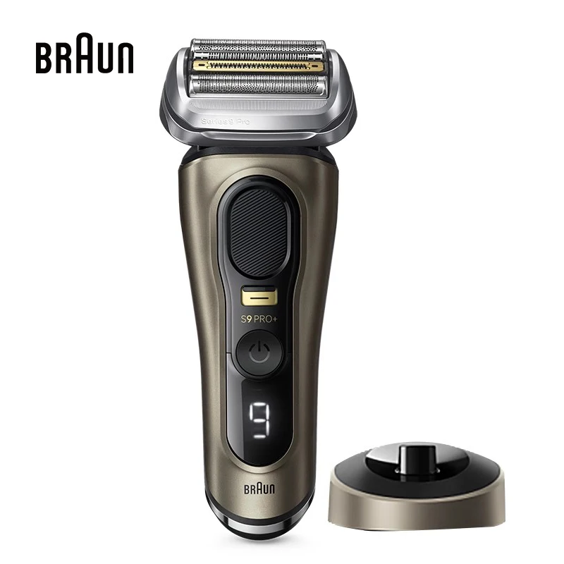 Braun Series 9 Pro+ Elektrický holiaci strojček pre mužov 9619s Vlhké suché suché dvojité použitie Nabíjateľné reciprotingové elektrické holiaceho strojčeka plávajúca hlava