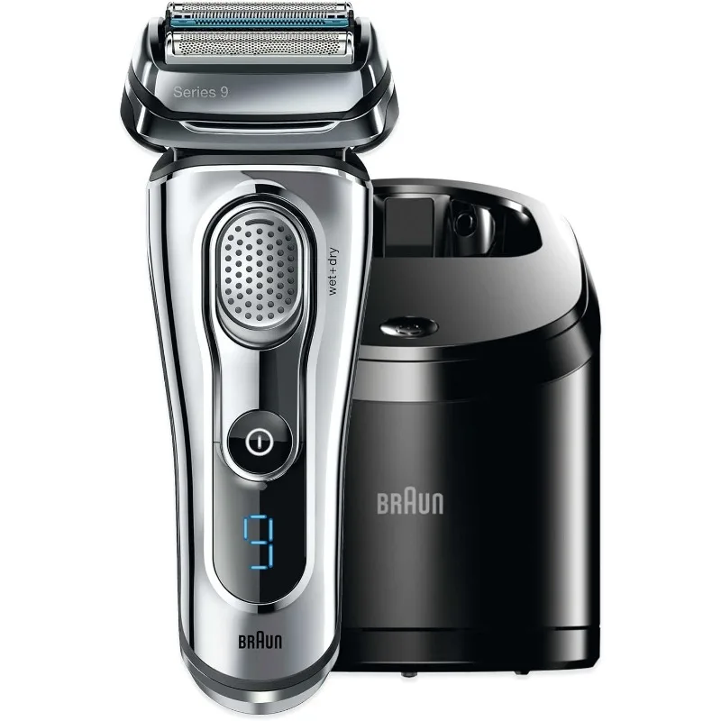 Braun séria 9-9095cc mokrý a suchý holiaci strojček pre mužov s čistiacim centrom, elektrickými žiletkami, holiacimi strojmi, holiacimi strojmi