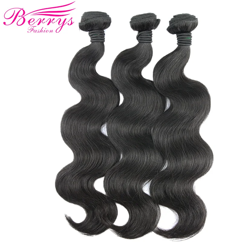 Brazílska vlna tela Remy Hair 3 zväzky 100% predlžovanie ľudských vlasov 1 lit 10 palcov až 28 palcov vlasy väzby bobule módne vlasy