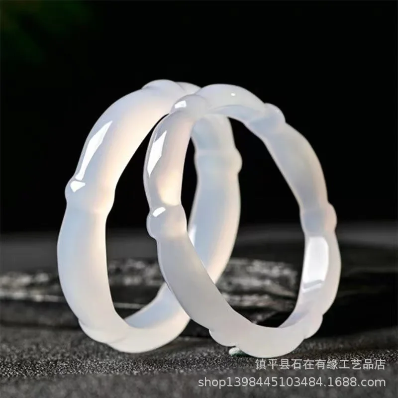 Brazílska ľadová biela chalcedónia Twist Jade Achate Ornament náramku