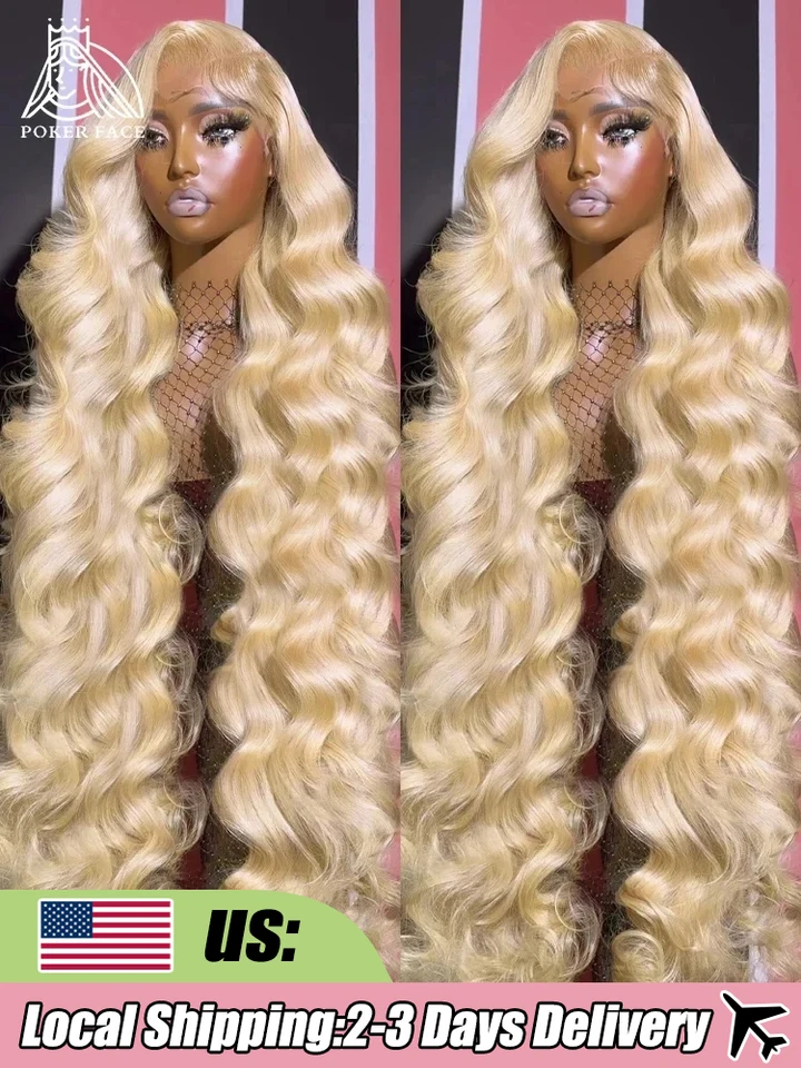 Brazílsky 30 40 palcov Body Wave 613 Honey Blonde HD Transparentné čipky predné ľudské vlasy parochne 13x6 čipky čelnej parochne