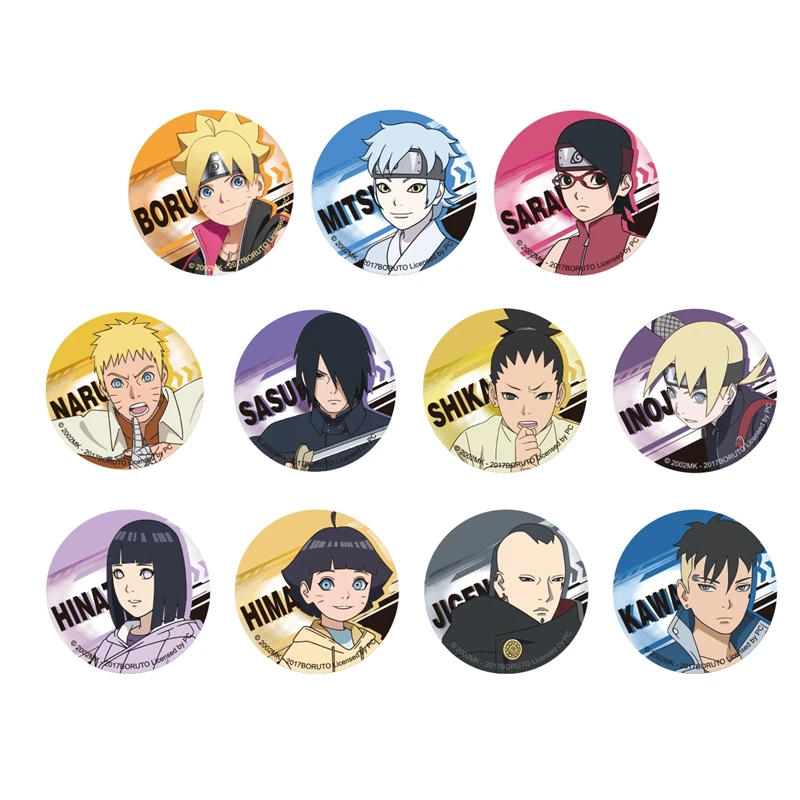 Brdwn Boruto Mitsuki Sarada Sasuke Shikadai Inojin Hinata Himawari Jigen Kawaki Čína Oficiálne povolenie Cosplay Odznak Cosplay