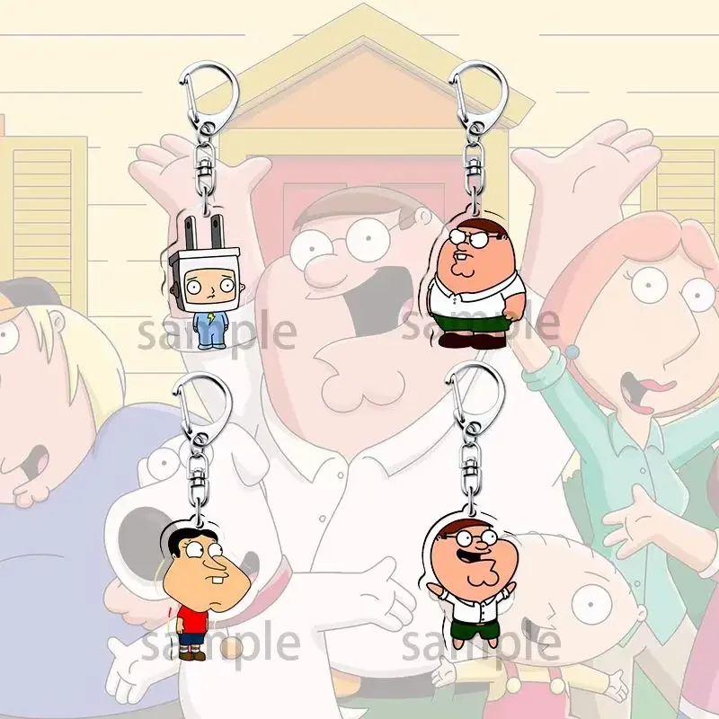 Brian Griffin Keychain Fashion Family Guy Cartoon Figures Key Chain Bag Prívesok
