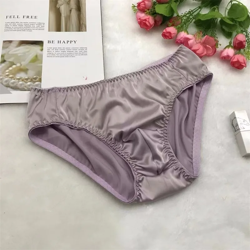 Briefs muži sexy spodná bielizeň hodvábne módne nohavičky s nízkym podsvetom