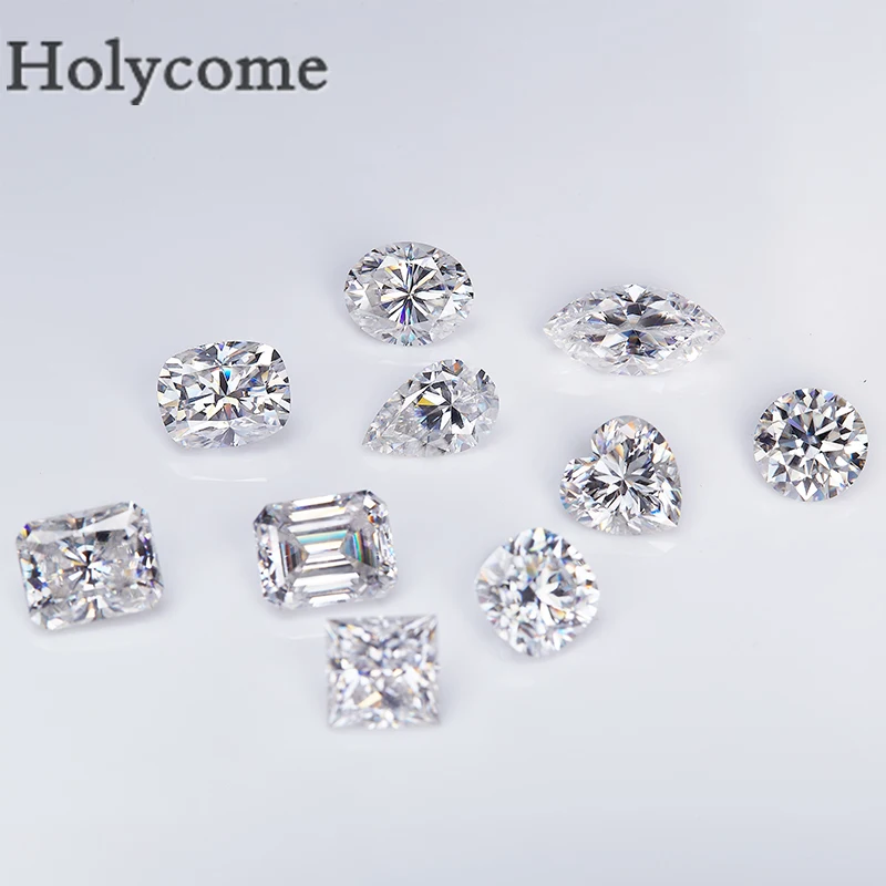 Brilantné strihané ozdobné tvary d moissanit Diamond Loose Stone Wholesale plné veľkosti VVS korálky šperky náhrdelnícky prsteň náušnice