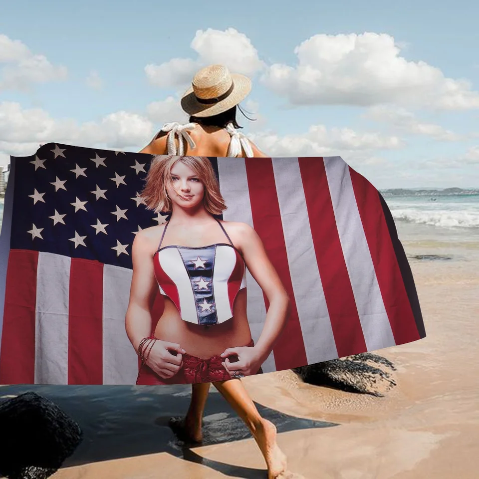 Britney Spears Big Microfiber Plážové uteráky Rýchle suché uteráky piesočné uteráky na uterák na cestovanie na kúpanie bazénu jogu