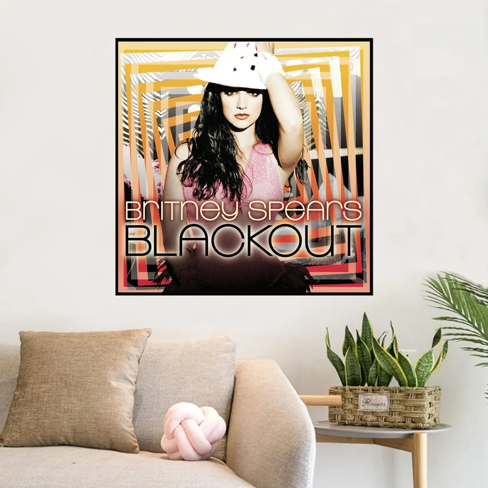 Britney Spears Blackout Music Album plagát Canvas Art Print Home Decor Wall Maľba (bez rámu)