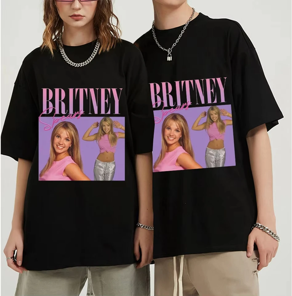 Britney Spears Krásna fotografia Dámske tričko Hipster Cotton Cast Trshirt Female Harajuku krátke rukávy Tops tričko