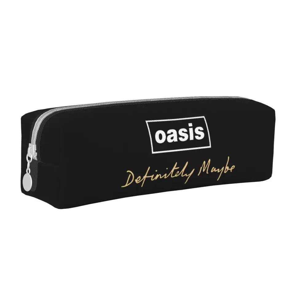 Britská hudba určite možno s logom ceruzky Krásne o-oasis pero box taška Študent Študenti Študenti Školu