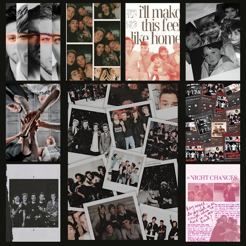 Britská populárna skupina O-One Direction Plagát Self-pasívny umelecký vodotesný papier slepka na kaviareň Bar izba