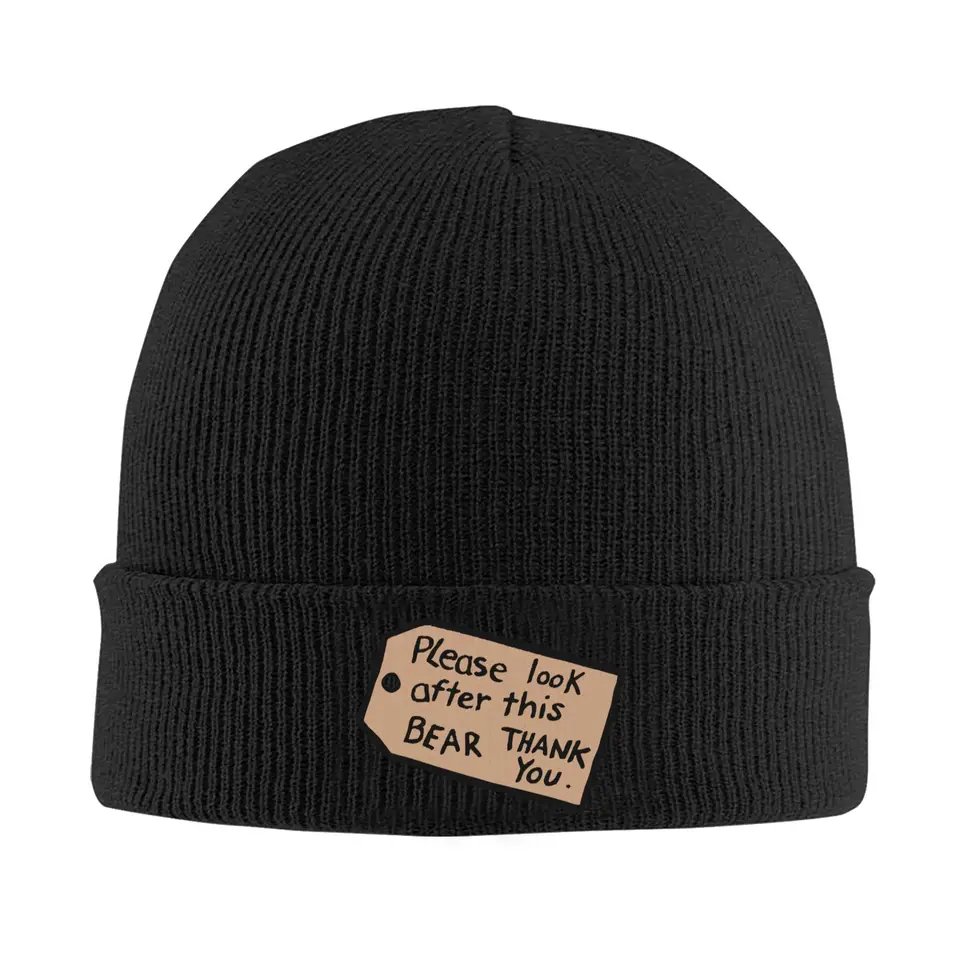Británia Paddington Brown Bear pletená čiapka Jeseň zimné lebky čiapky ulicy Street roztomilý film Cartoon Cap Acryl Hot Sale Skullcap