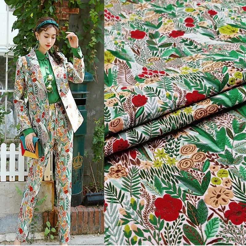 Brocade Jacquard Tkanina pre módne šaty Trench Coat Suit