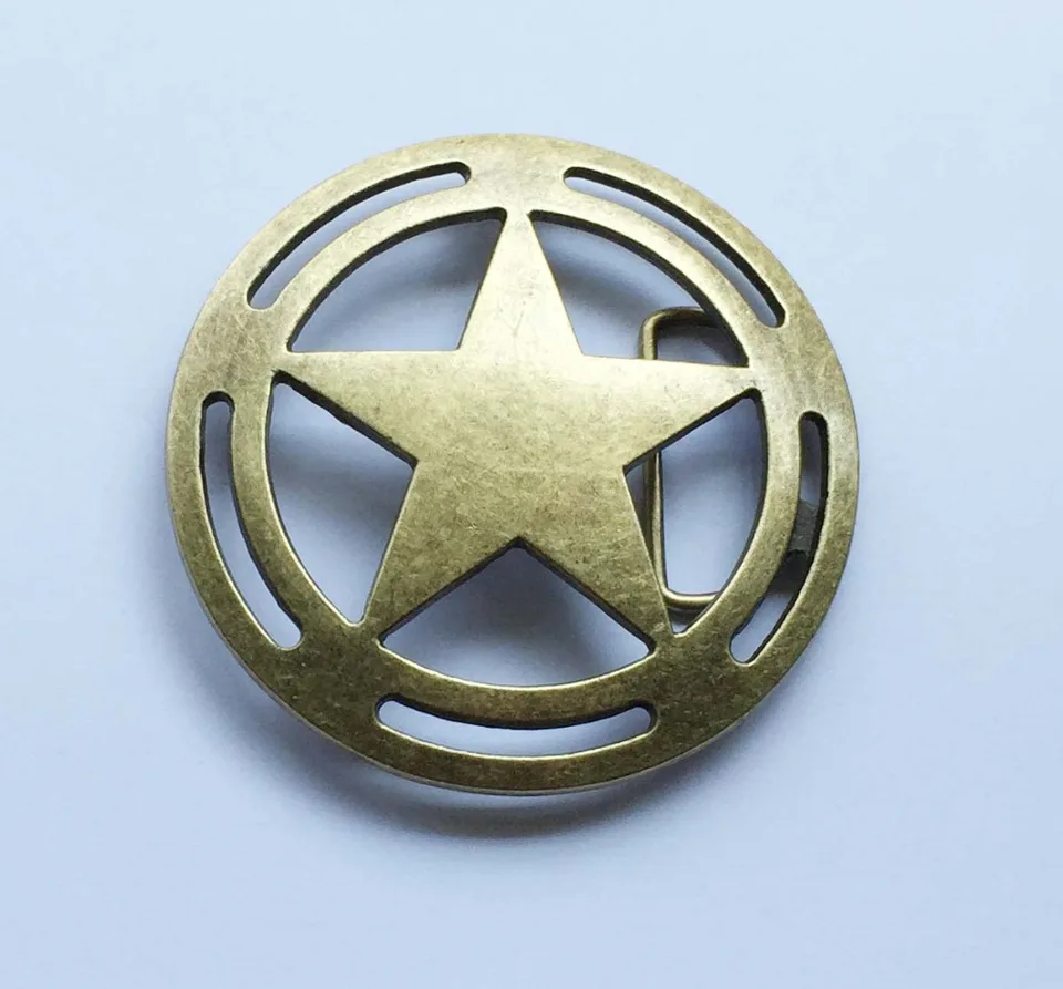 Bronzová hviezda Belt Buckle SW-BY590 Vhodná pre 4 cm wideth snap na opasku s kontinuálnymi zásobami