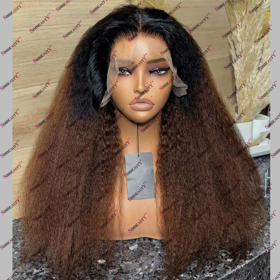 Brown Ombre výstredné priame čierne ženy Humanské vlasové čipky predné parochňu 5x5 HD Lace Uzatvo