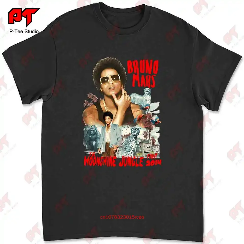 Bruno Mars Moonshine Jungle Tour 2014 Tričko U9DF