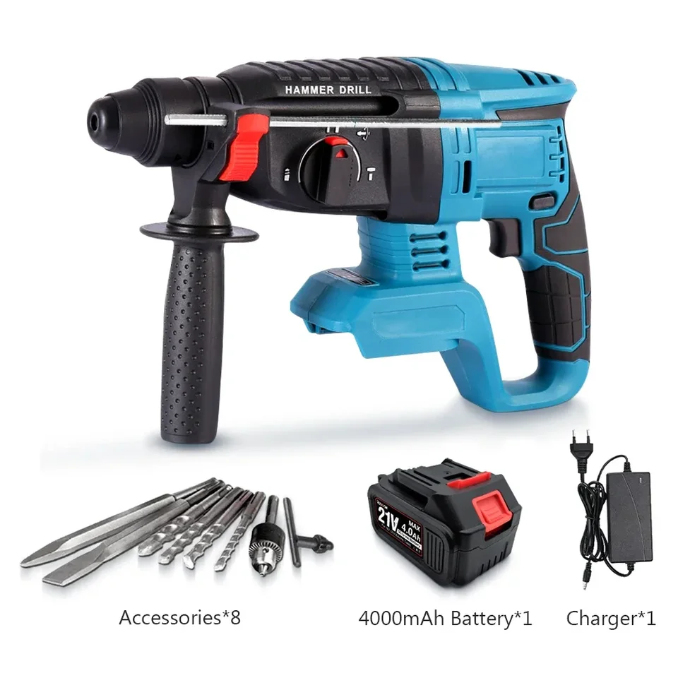 Brushless Rotary Hammer vŕtačka bezdrôtové elektrické kladivo 18 V Multifunkčný nárazový elektrický náradie pre batériu Makita