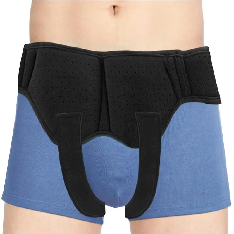 Brušný pás pre mužov Inguinal podporný pásový pás nastaviteľný brušný popruh brucha podporuje spojivo s dvojitým pásom