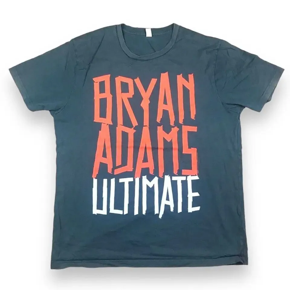 Bryan Adams T tričko Veľká šedá prehliadka koncertná rocková skupina Tee Vintage
