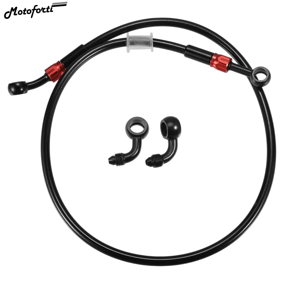 Brzdová hadica Motoforti 70 mm-190 mm AN3 28 90 stupňa M10X1.0