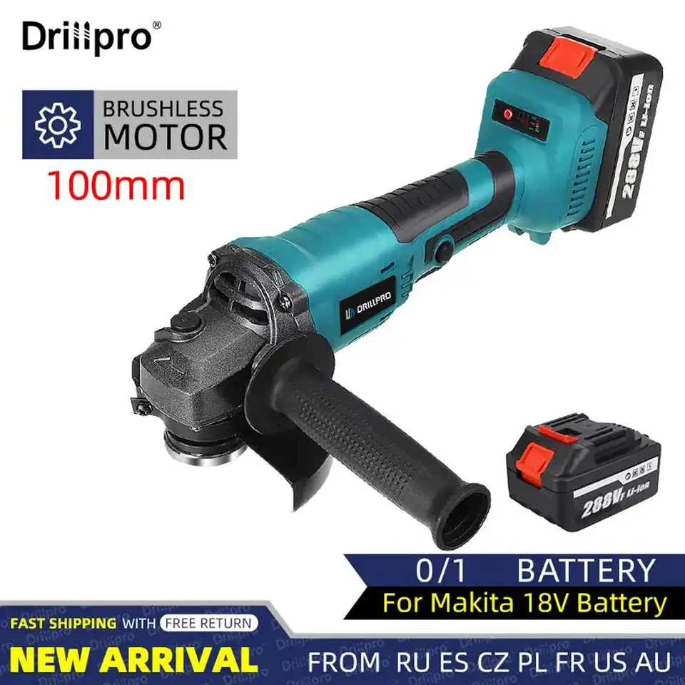 Brúska s kefou 100 mm bez kefky 21000RMP bezdrôtový leštiaci stroj na drevo spracovateľa Woodworking Power pre batériu Makita 18V