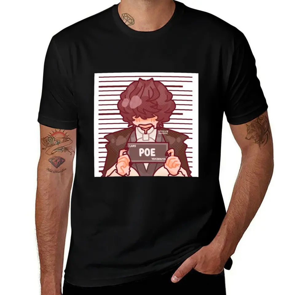 BSD 』Edgar Allan Poe Barbie Meme Tričko Grafické tričká Tričká Man Vintage Clothes Mens Grafické tričká Hip Hop Hop